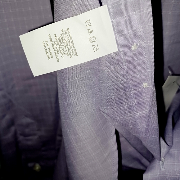 Perry Ellis Non-Iron Slim-Fit Nail Head Dress Shir - Picture 14 of 15